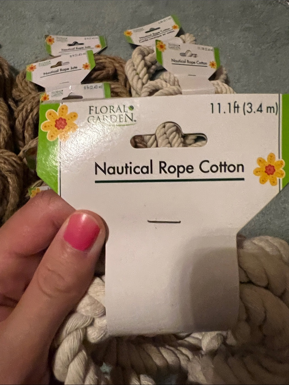 Nautical Rope Jute & Cotton Bundle - Natural Brown & Cream - Picture 5 of 7
